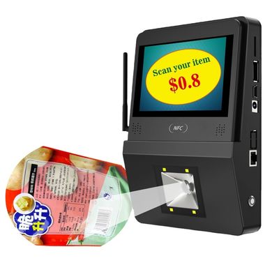 Benutzerdefiniertes Logo Supermarkt Checker 5 Zoll Android OS POE Touchscreen Selbstkontrolle Kiosk