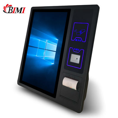 Bimi 21,5 Zoll Touchscreen Selbstbedienung Kiosk 4G RAM Kartenleser 80mm Thermal Quittung Drucker