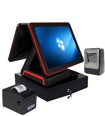 B2B-Transaktionen mit einem 15-Zoll-POS-System mit doppeltem Touchscreen und Display