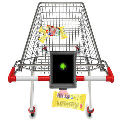Bimi Supermarkt-Einkaufswagen-Checker mit integriertem 1D/2D-Scanner und 7-Zoll-Display
