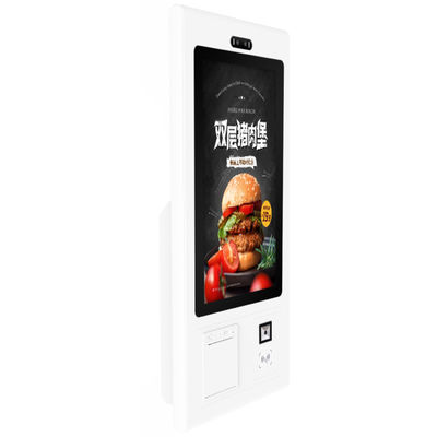 Bequemer 21,5 Zoll Touchscreen Selbstbedienungs-Food-Ordering-Kiosk mit thermischem Drucker