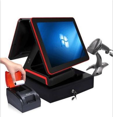 POS-Terminal mit 58mm Drucker 128mm * 64mm Display und 3 Rechnungen 5 Münzen Kassenfach
