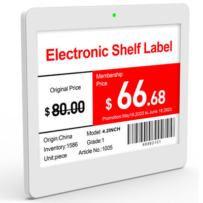 Bimi 4,9 Zoll Digitales E-Papier-Display Elektronisches Regallabel für Supermarkt Windows OS