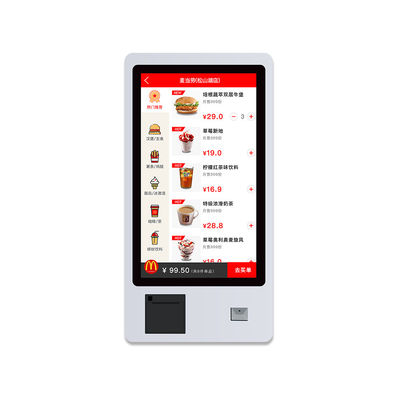 Bimi 32 Zoll Selbstbedienung Touchscreen Kiosk mit Drucker QR Barcode Scanner Wandmontage