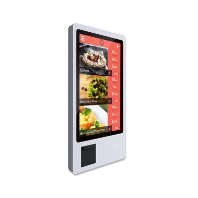 Bimi 32 Zoll Selbstbedienung Touchscreen Kiosk mit Drucker QR Barcode Scanner Wandmontage