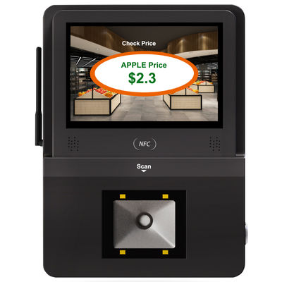 Benutzerdefiniertes Logo Supermarkt Checker 5 Zoll Android OS POE Touchscreen Selbstkontrolle Kiosk