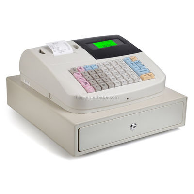 Weiße tragbare Kasse mit eingebauter 58 mm-Drucker und Bargeldsoftware