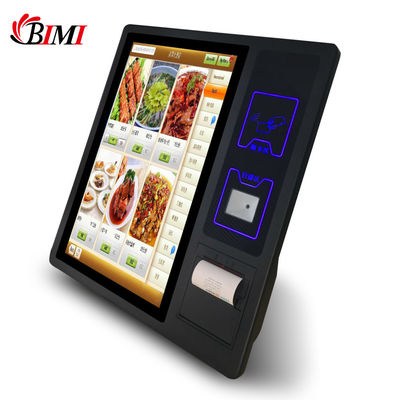 Bimi 21,5 Zoll Touchscreen Selbstbedienung Kiosk 4G RAM Kartenleser 80mm Thermal Quittung Drucker