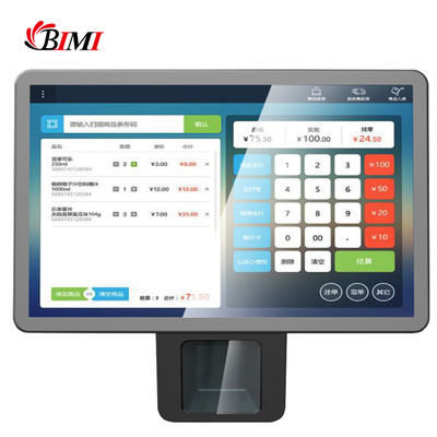 Capacitive Touch Android POS mit eingebautem Laserscanner für die Supermarktkasse