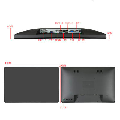 Dunkelgrau 19 Zoll Point of Sale Touch All-in-One POS-Terminal POS-Systeme mit Leistung