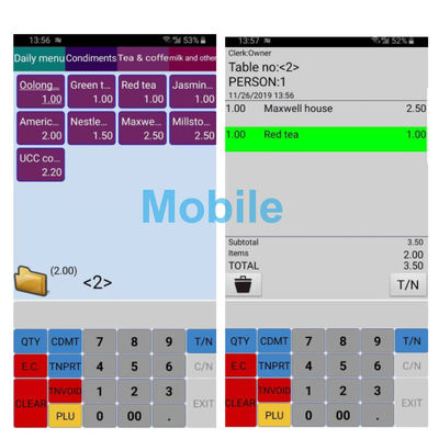 Capacitive Touchscreen WiFi POS-Systeme für Restaurants und Einzelhandelsgeschäfte