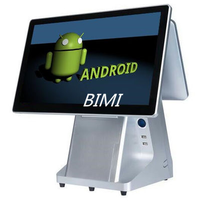 Benutzerfreundliche 15,6' Dual-Screen-POS-Maschine mit Android-Betriebssystem und eingebauten Drucker