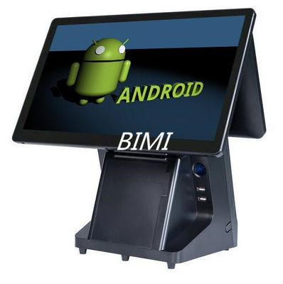 Benutzerfreundliche 15,6' Dual-Screen-POS-Maschine mit Android-Betriebssystem und eingebauten Drucker