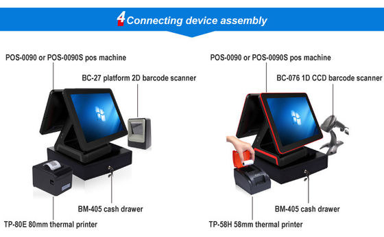 DDR3 4GB RAM TPV POS-System für schnelle Transaktionen in Einzelhandels- und Schnelldienstleistungsbetrieben